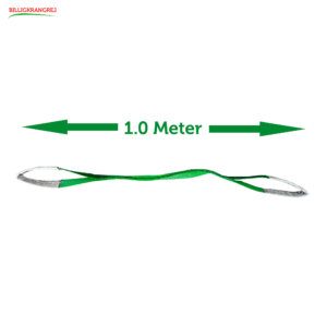 Løftestrop 1 meter grøn 2 ton
