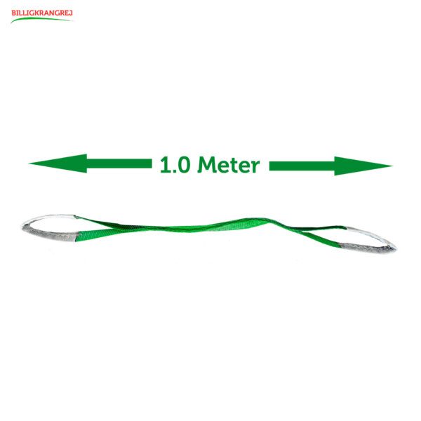 Løftestrop 1 meter grøn 2 ton