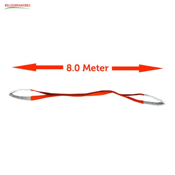 Løftestrop_8_meter_rød 5ton