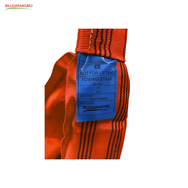 Træktov 100% polyester - 10m - BC daN 80 ton - Image 3